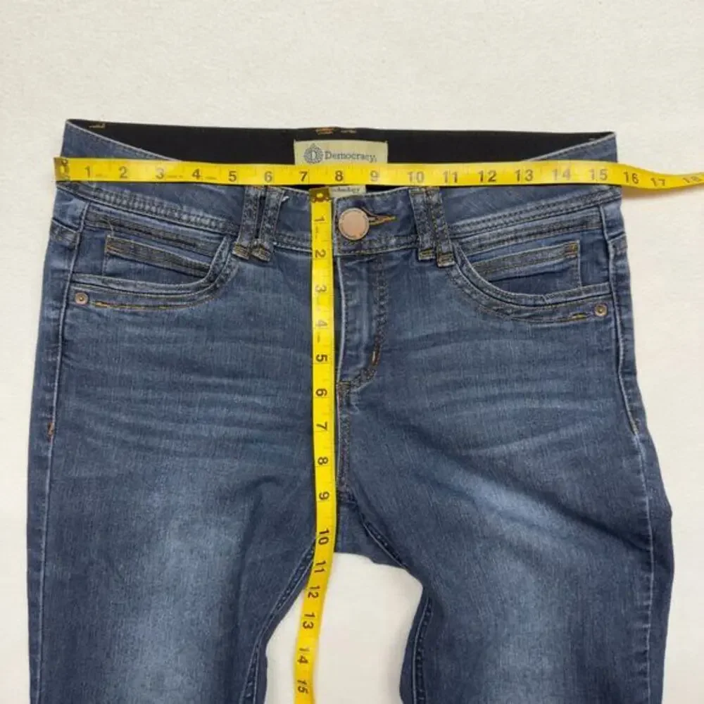 Democracy Jeans Womens‎ Size 6 Blue Skinny Mid Rise Ab Technology Stretch Denim - Picture 3 of 7